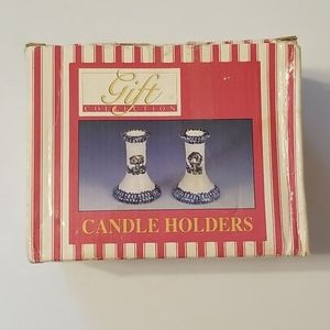 Vintage Birdhouse Pillar Candleholder Set